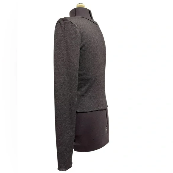 Kittenish Babe Gray Crop Top with Leopard Print Graphic Size S - Picture 6 of 11